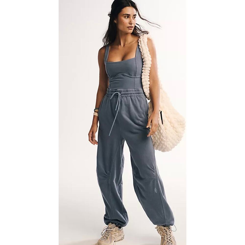 Free People Inbound Onesie blue one piece romper jumpsuit women's  small NEW